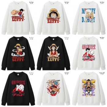 One Piece anime long sleeve round neck thick cotton hoodies cloth