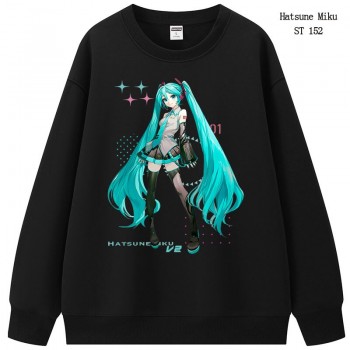 Hatsune Miku anime long sleeve round neck thick cotton hoodies cloth