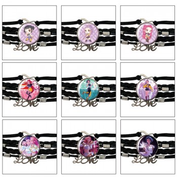 K-POP Demon Hunters anime braided gemstone bracelet hand chain