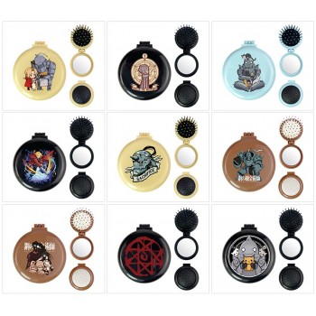 Fullmetal Alchemist anime folding portable comb mirrorrs