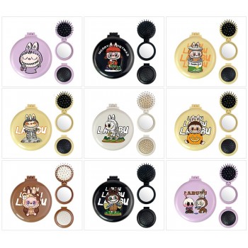 Labubu anime folding portable comb mirrorrs