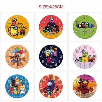 Among Us game round wall clocks