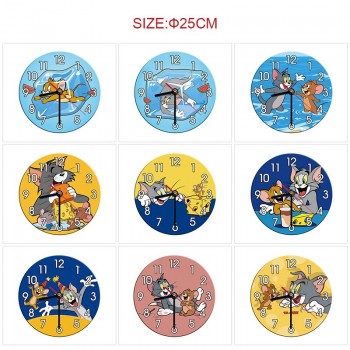Tom and Jerry cat anime round wall clocks