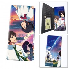 Your Name anime long wallets card holder purse