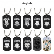 Straykids star dog tag military army necklace