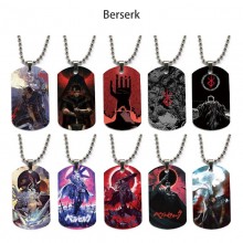 Berserk anime dog tag military army necklace