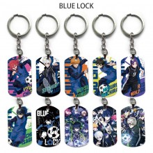Blue Lock anime alloy two-sided pendant key chain ...