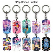 K-POP Demon Hunters alloy two-sided pendant key ch...