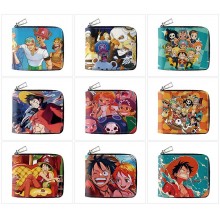 One Piece anime zipper wallet purse