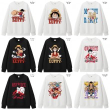 One Piece anime long sleeve round neck thick cotton hoodies cloth