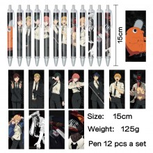 Chainsaw Man anime ballpoint pen ball pens(12pcs a...