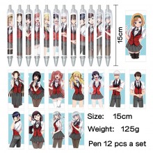 Kakegurui anime ballpoint pen ball pens(12pcs a se...