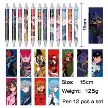 EVA anime ballpoint pen ball pens(12pcs a set)