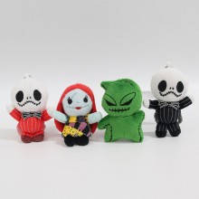 3inches The Nightmare Before Christmas plush dolls...