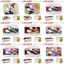 Dandadan anime Plastic Lunch Box with Fork Spoon Kids Food Case