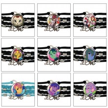 Dandadan anime braided gemstone bracelet hand chai...