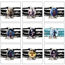 Ultraman anime braided gemstone bracelet hand chai...