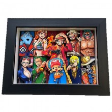 One Piece 3D Art Painting Stereograph Picture Fram...