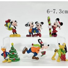 6pcs/set Mickey Mouse Donald Duck christmas figure...