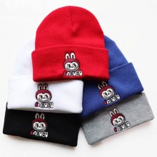 Labubu anime straw hat knitted hat