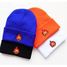 Fire Demon Calcifer anime straw hat knitted hat