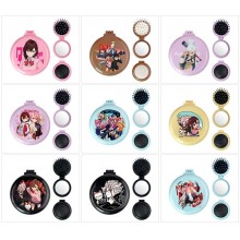 Dandadan anime folding portable comb mirrorrs