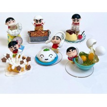 6pcs/set Crayon Shin-chan helps with cooking anime...