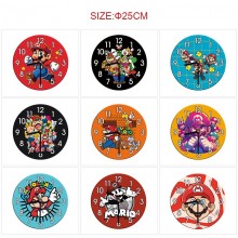 Super Mario anime round wall clocks