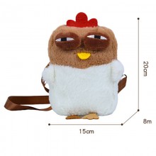 Fur Chicken Rooster Fluffy Hen Crossbody Plush Bag...