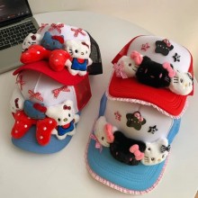 Hello kitty anime Bow Baseball Cap Sunshade Hat