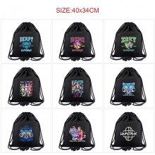 K-POP Demon Hunters anime nylon drawstring backpack bag
