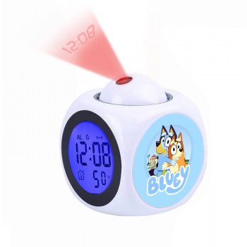 Bluey anime LCD Projection Digital Alarm Clock Projector Temperature