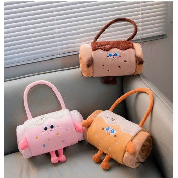 Kirby Portable Pillow Blanket With Handle Compact Fold To Blanket