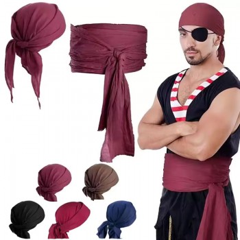 Pirate Headband Waist Belt Costume Cosplay Props Headwear