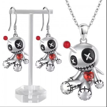 Halloween Curse Doll Necklaces Earrings