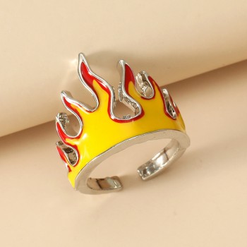 Fire Flame anime Opening Adjustable Rings