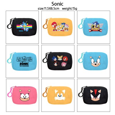 Sonic the Hedgehog plush coin purse keychain headphone bag
