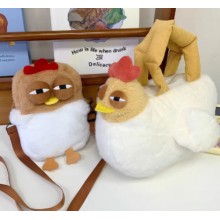 Fur Chicken Rooster Fluffy Hen Crossbody Plush Bag...
