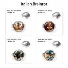 Italian Brainrot anime adjustable rings