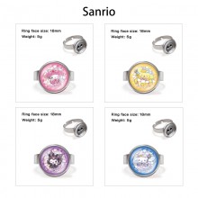 Sanrio Melody kitty Cinnamoroll Kuromi anime adjustable rings