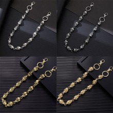 Y2K punk gothic style metal skull jeans chain 53cm