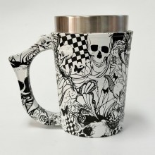 Gothic Stainless Steel Skull Mug