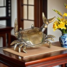 Retro Brass Crab Miniatures Figure Figurines