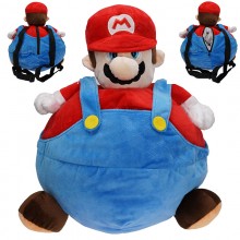 Super Mario anime plush backpack bag 38cm