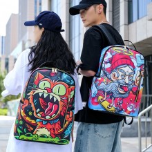 Large capacity graffiti backpack school bags