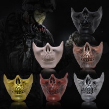 Halloween Skull Mask Horror Half Face Skeleton Mas...