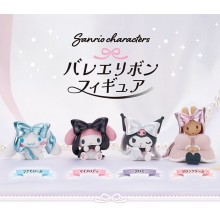 4pcs/set Sanrio Characters Bow-Shaped Gashapon Fig...
