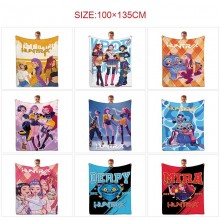 K-POP Demon Hunters anime flano summer quilt blanket