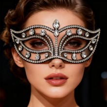 Stonefans Eye Hollow Rhinestone Cosplay Face Crystal Mask