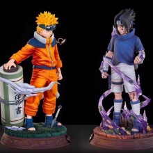 41CM Naruto Uzumaki Naruto Sasuke Anime Figure Fighting Pose